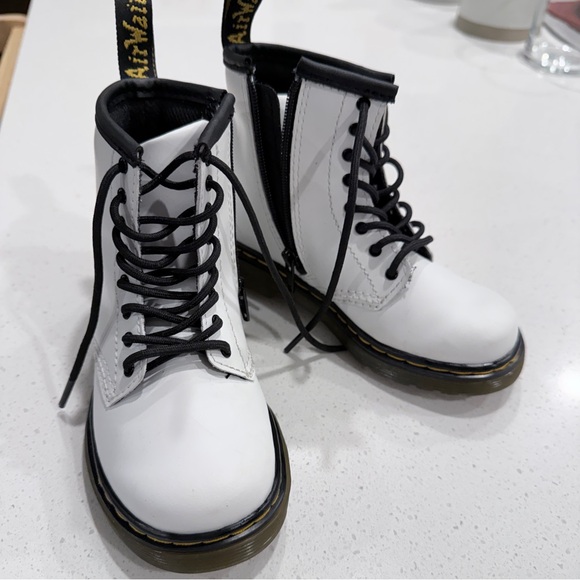 Dr. Martens Other - Dr. Martens 1460 Youth 9 White Combat Boots | Mini Grunge Alt Kid Capsule Zip
